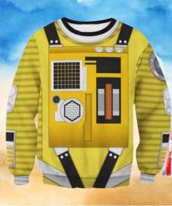 2001 A Space Odyssey Yellow Unisex Ugly Christmas Sweater