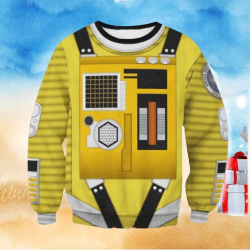 2001 A Space Odyssey Yellow Unisex Ugly Christmas Sweater