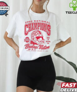 2002 National Champions Ohio State Buckeyes Football Shirt commemorative shirt celebrating Ohio State's 2002 National Championship victory