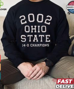 2002 Ohio State 14 0 Champions T shirt