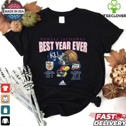 2008 Adidas University Of Kansas Jayhawks College T shirt