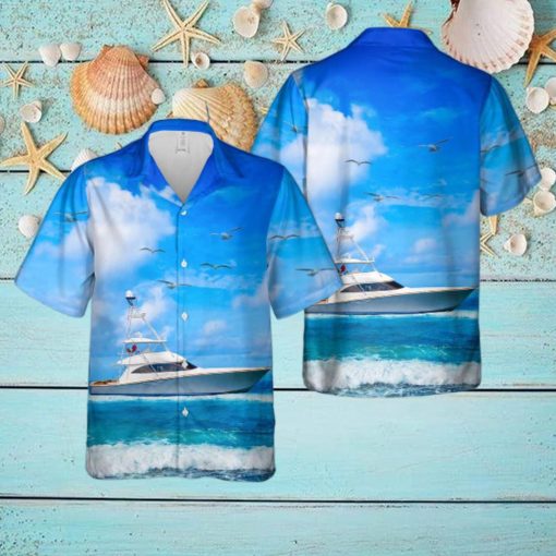 2016 Viking 70 Convertible Boat 3D Hawaiian Shirt