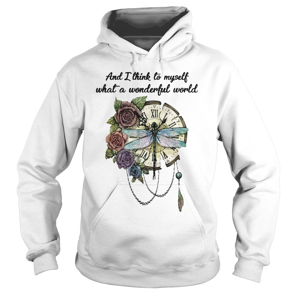 Dragonfly and i think to myself what a wonderful world mug and Hoodie