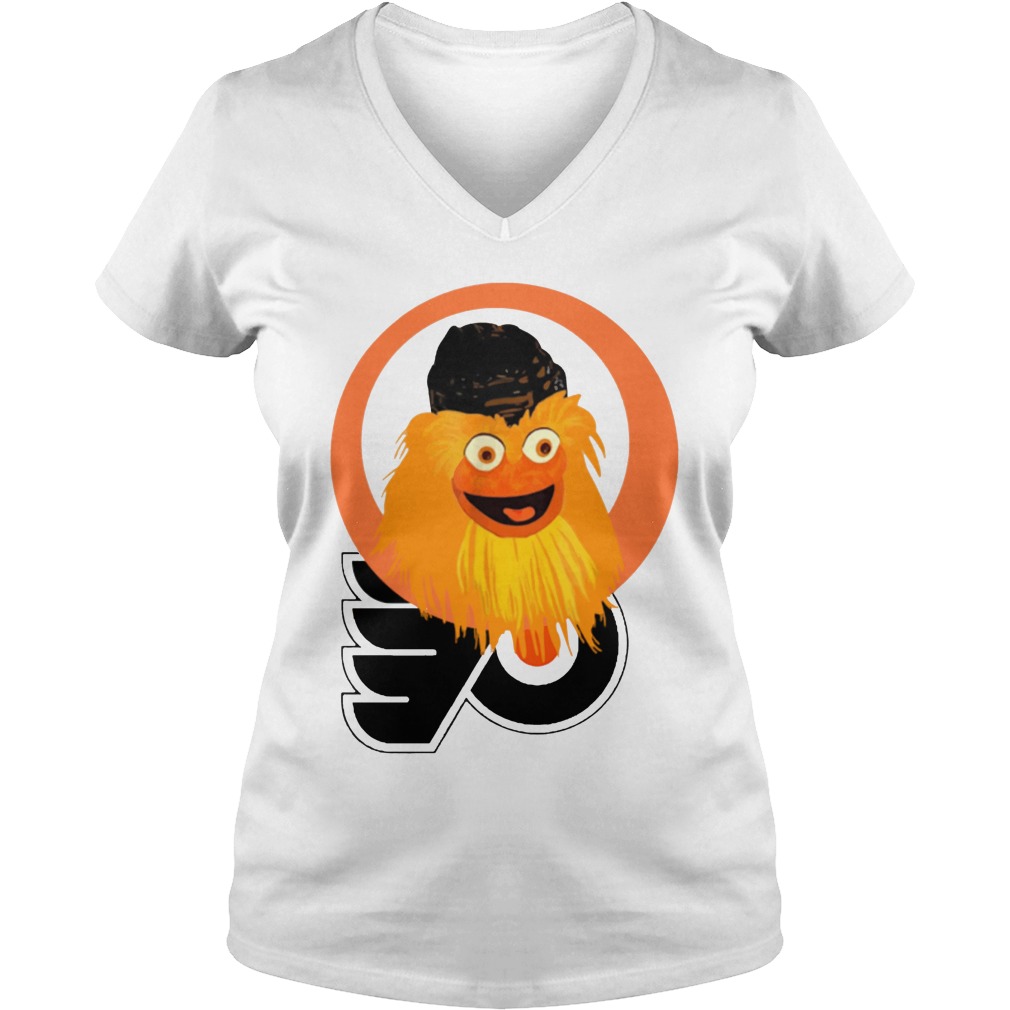 Gritty Philadelphia Flyers logo Ladies V-Neck