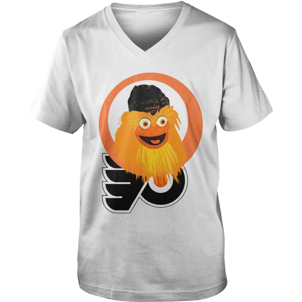 Gritty Philadelphia Flyers logo Guys V-Neck