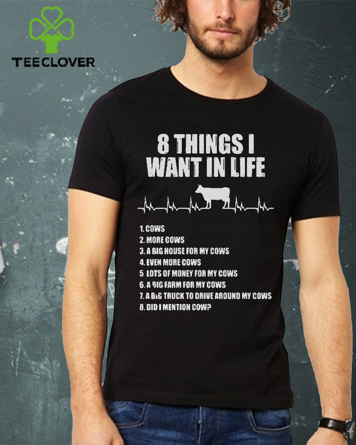 8 things I want in life cows more cows hoodie, sweater, longsleeve, shirt v-neck, t-shirt
