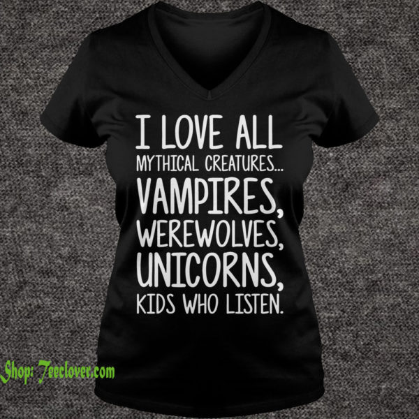 I love all mythical creatures vampires werewolves unicorns kid