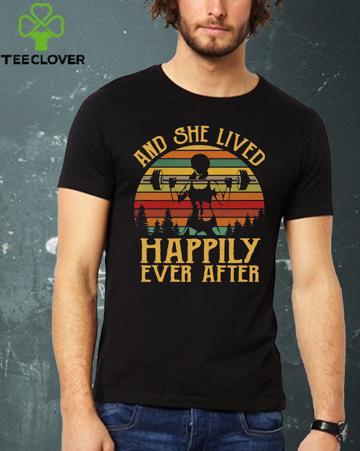 And She Lived Happily Ever After Weightlifting Vintage Gift
