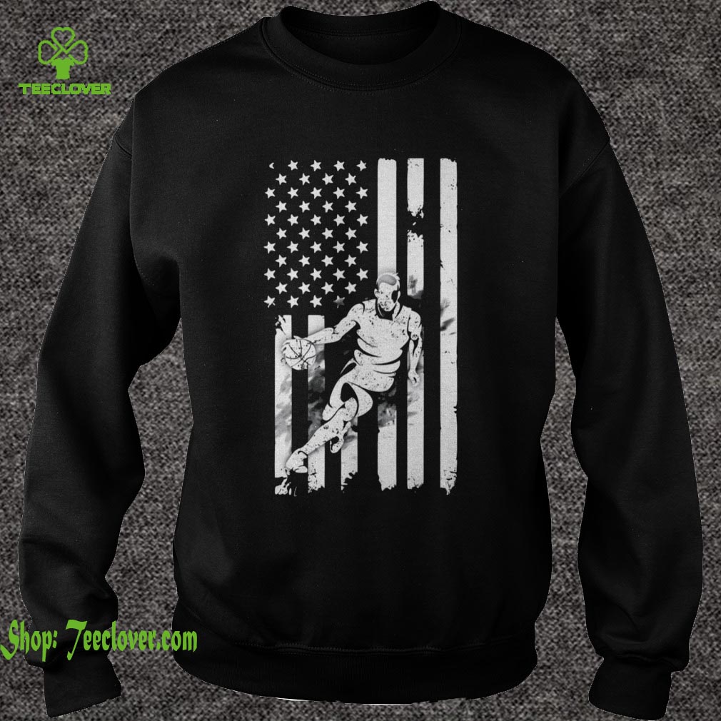Basketball Player With Basketball Player With American Flag zAmerican Flag