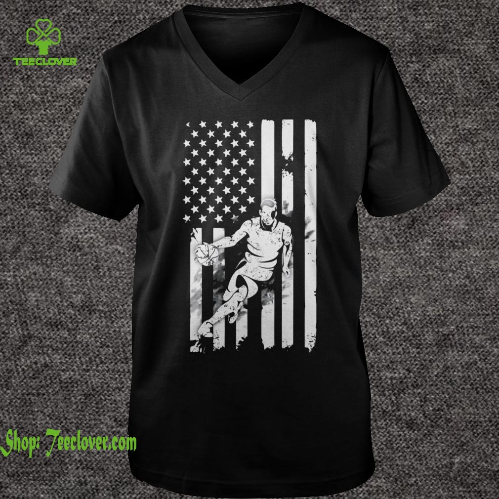 Basketball Player With American Flag