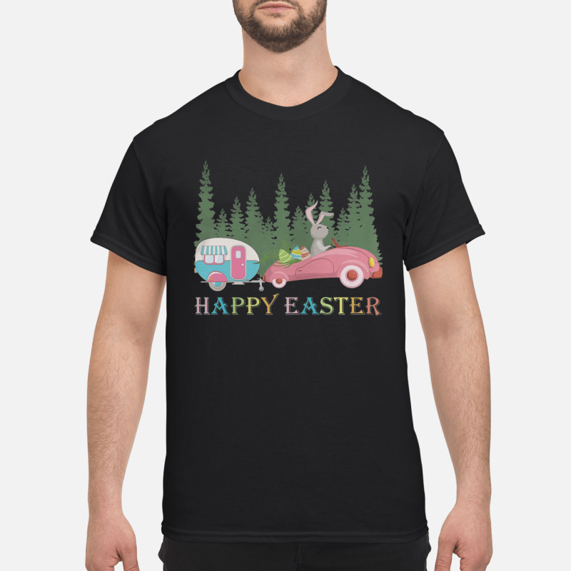 Camping Happy Easter Day Bunny Eggs Shirt 5 2