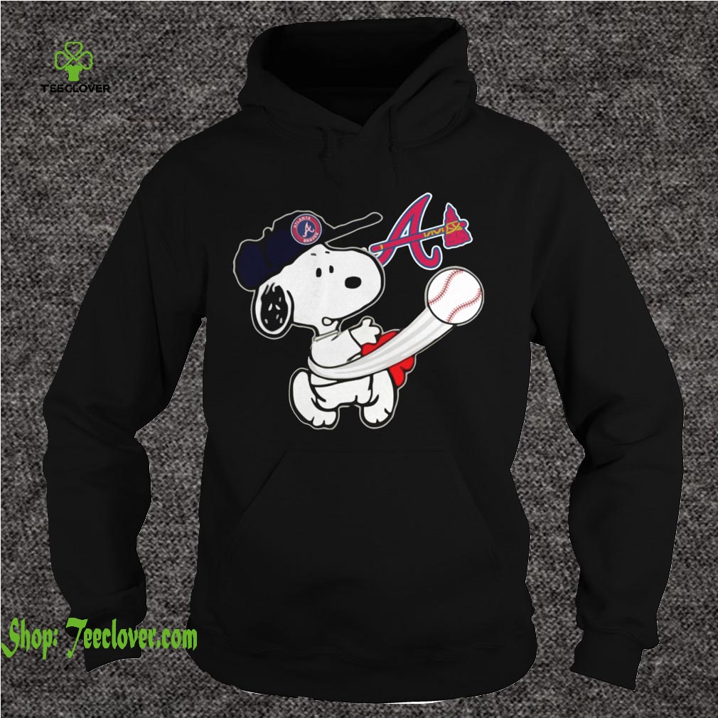 Snoopy Play Baseball T-Shirt For Fan Braves Team