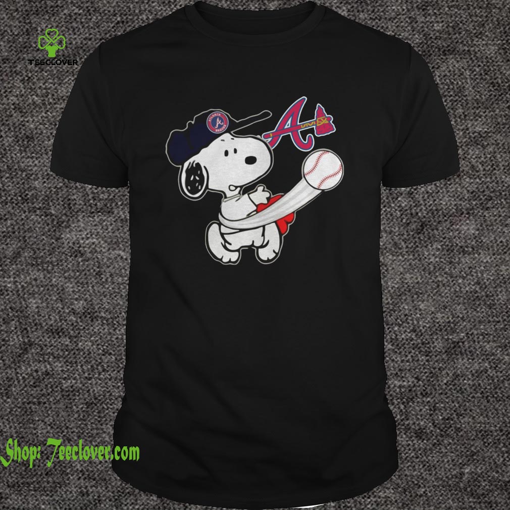 Snoopy Play Baseball T-Shirt For Fan Braves Team