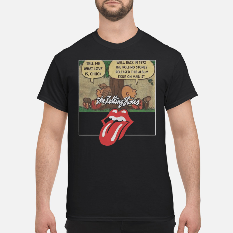 The Rolling Stones Tongue And Lips Charlie Brown And Peppermint Patty Shirt 3