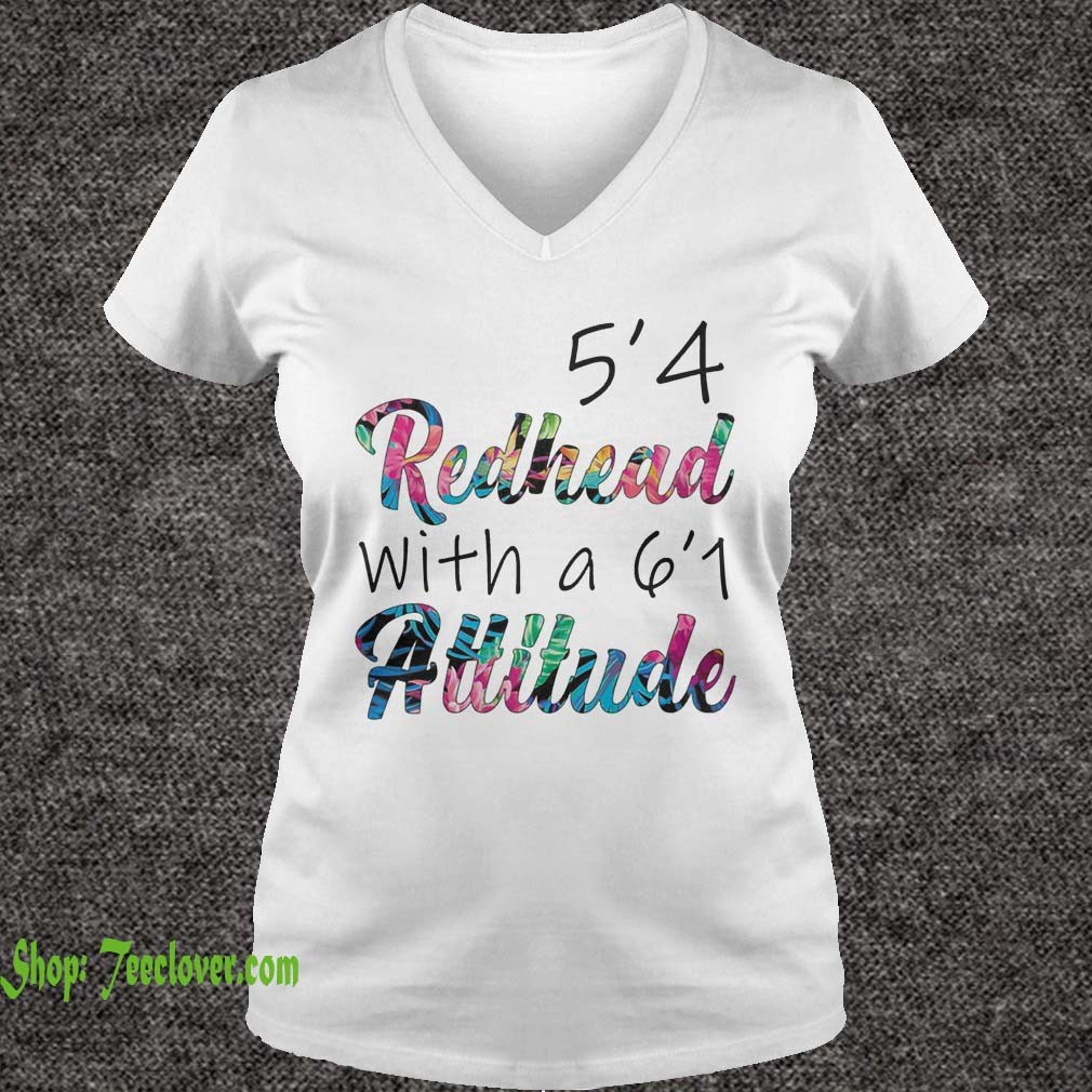 54 Redhead With A 61 Attitude Floral Version shirts 6