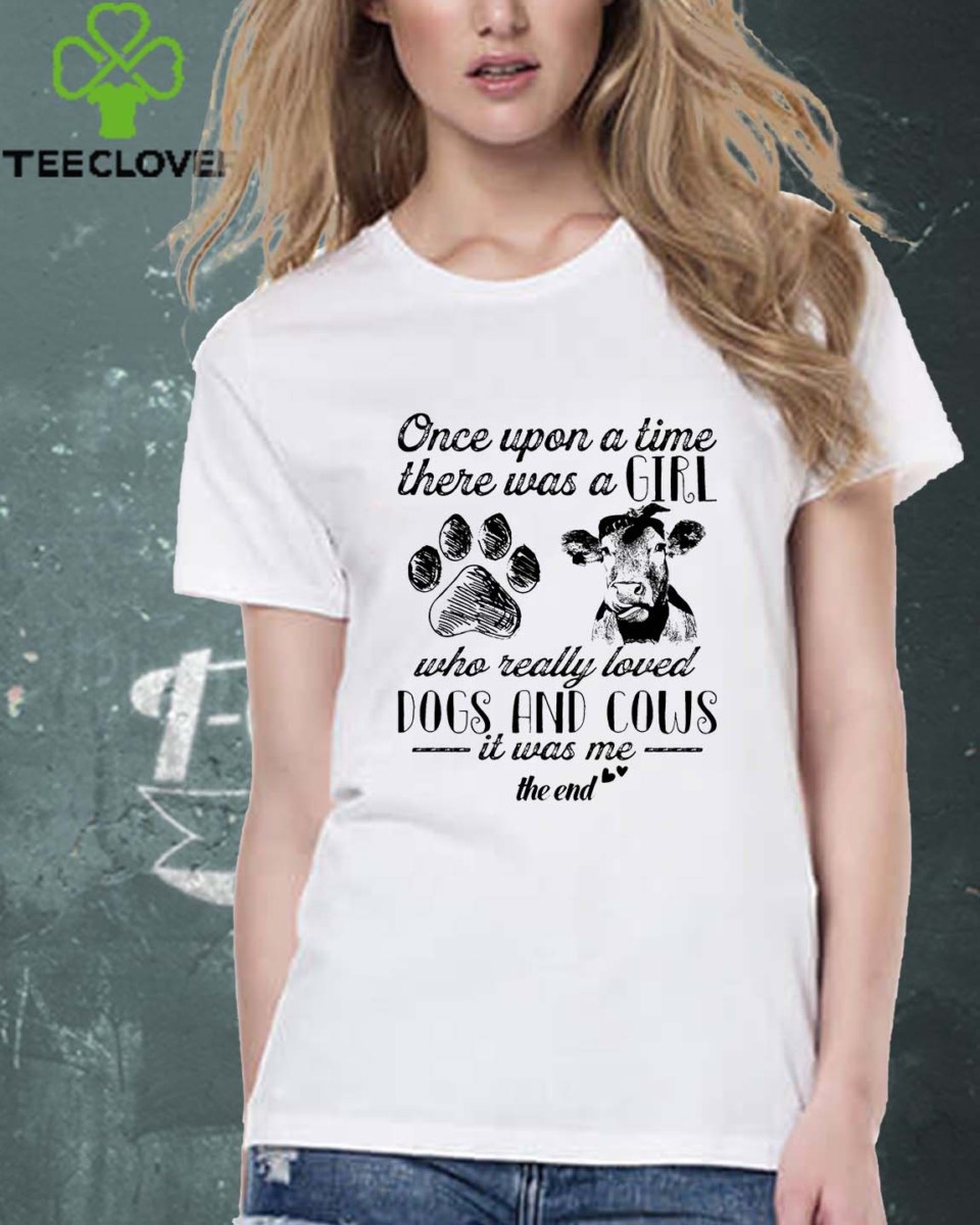 A Girl Who Really Loved Dogs And Cows T Shirt
