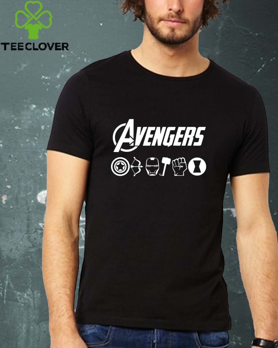 Avengers Captain America Hawkeye Iron Man Thor Hulk Black Widow Shirt