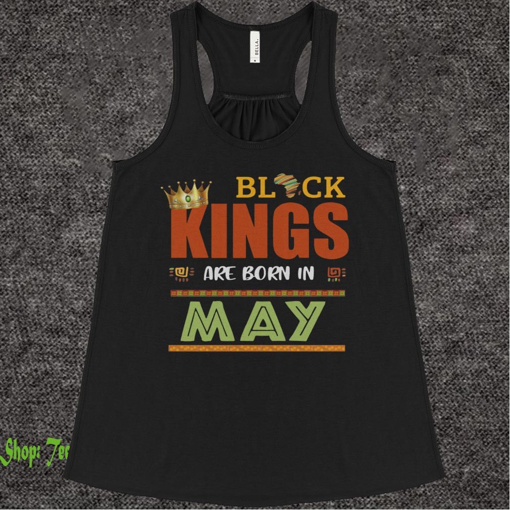 Black Kings Are Born In May Birthday T-