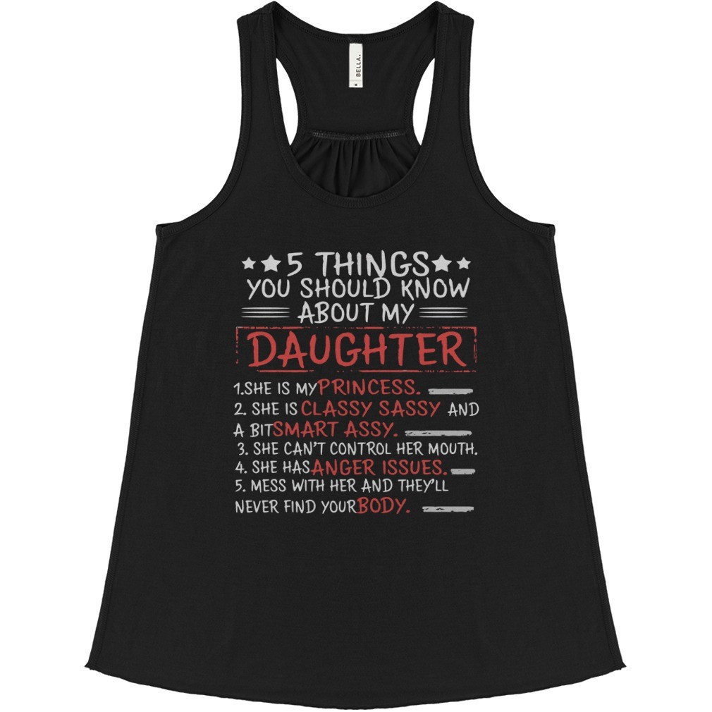 Dad 5 Things You Should Know About My Daughter T Shirt 2