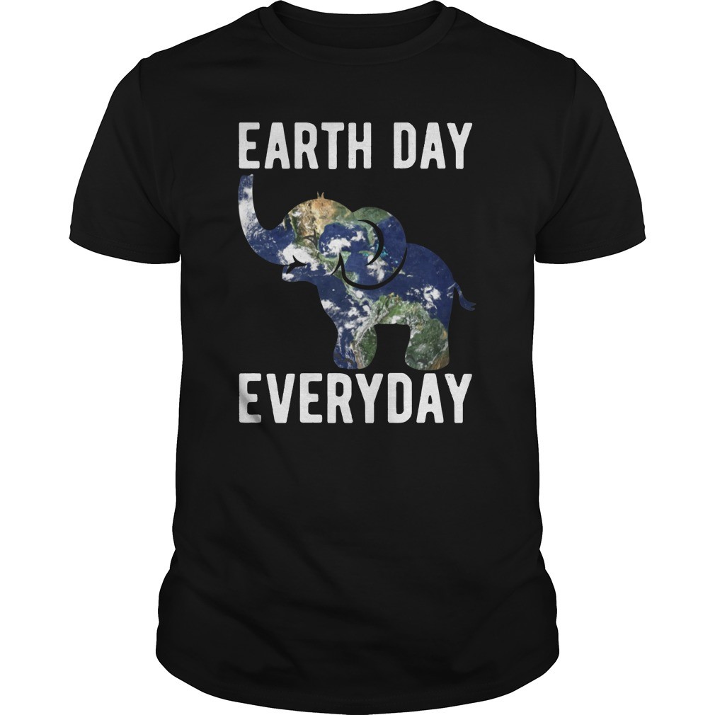 Earth Day Every Day Elephant Earth Symbol Earth Day T