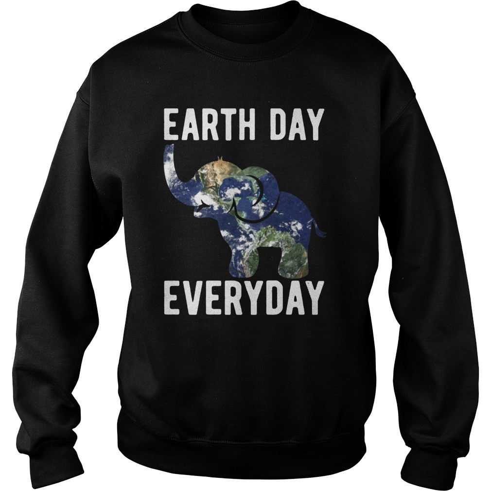 Earth Day Every Day Elephant Earth Symbol Earth Day T