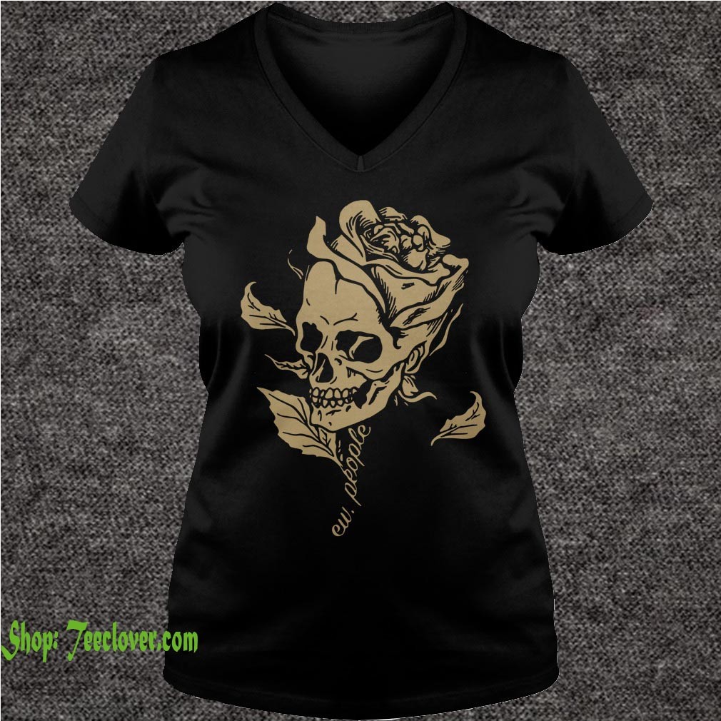 Ew People Flower Skull T Shirt 3