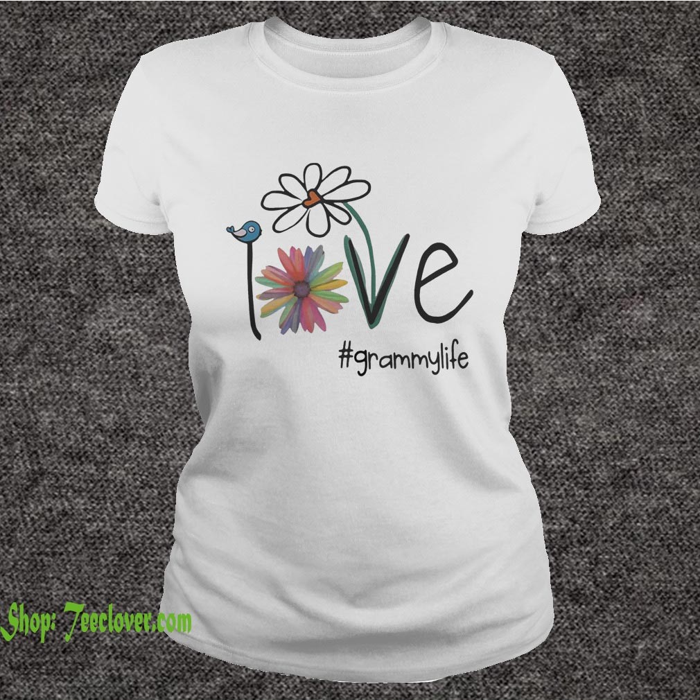 Grammylife bird flower love shirt 5