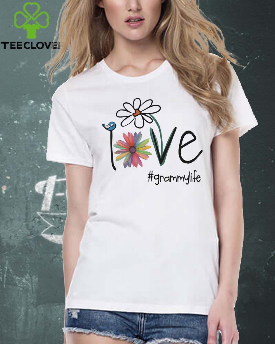 Grammylife bird flower love shirt