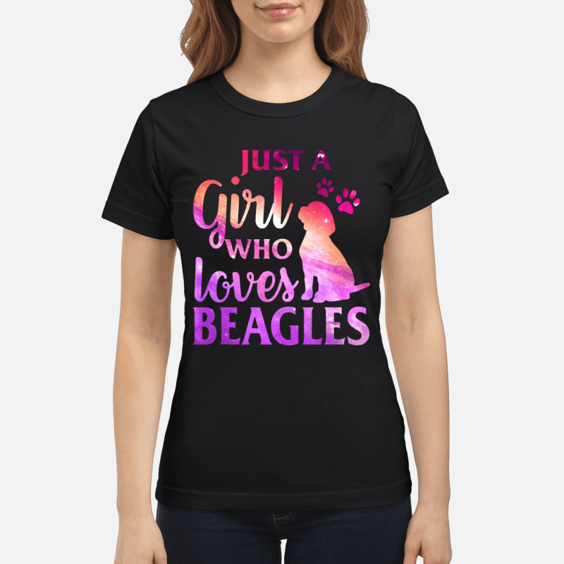 Just A Girl Who Loves Beagle Colorful Gift Shirt