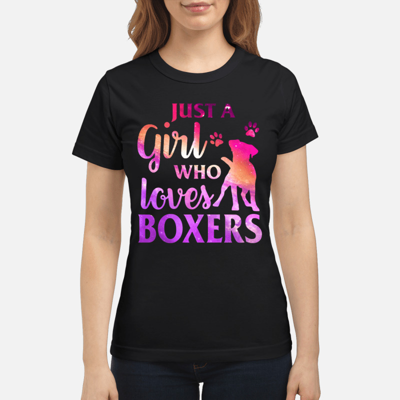 Just A Girl Who Loves Boxer Colorful Gift Shirt