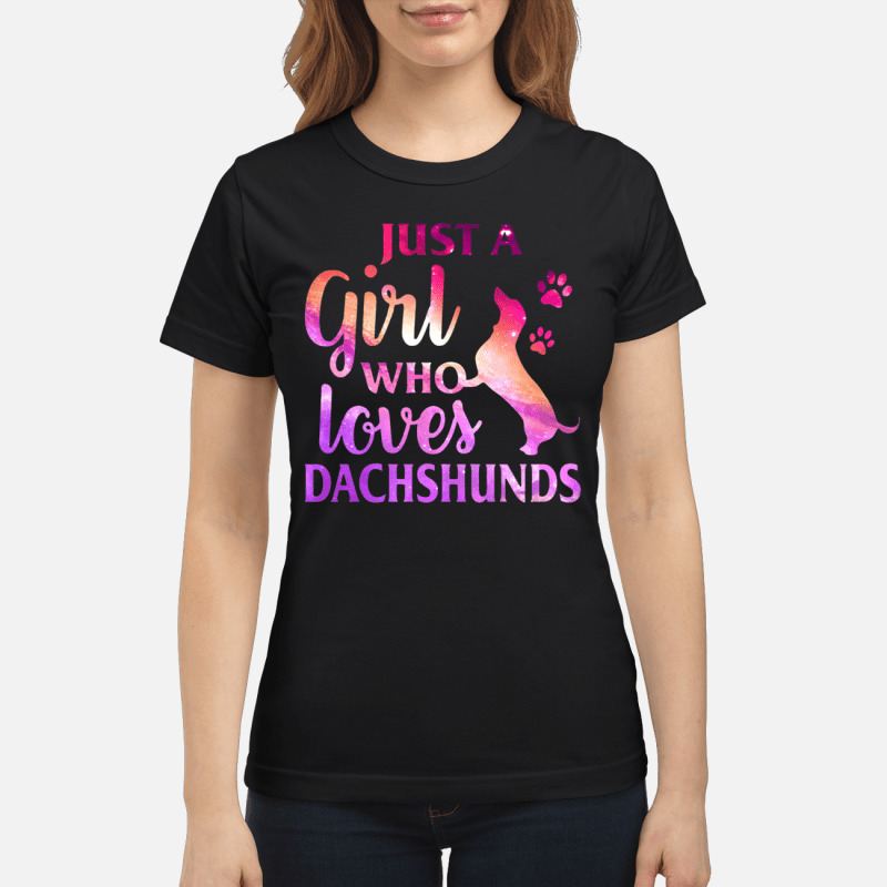 Just A Girl Who Loves Dachshund Colorful Gift Shirt 7