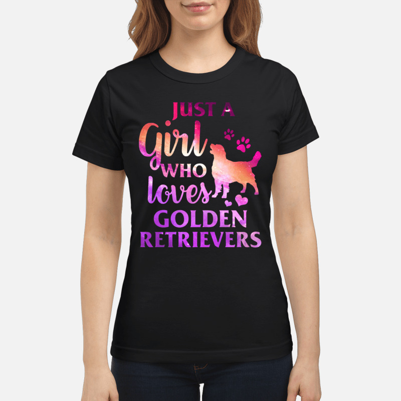 Just A Girl Who Loves Golden Retriever Colorful Gift Shirt 6
