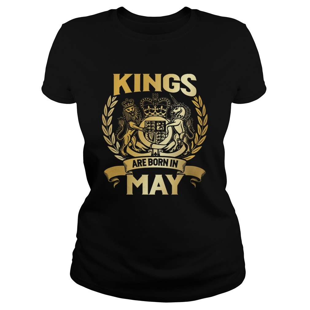 Kings Are Born In May Birthday Men T-