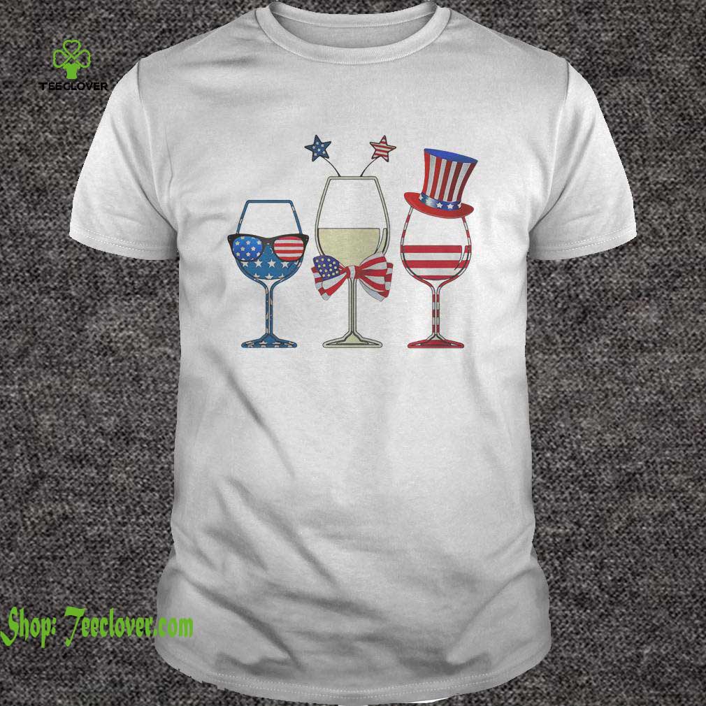 4th July Independence day holiday three glasses wine