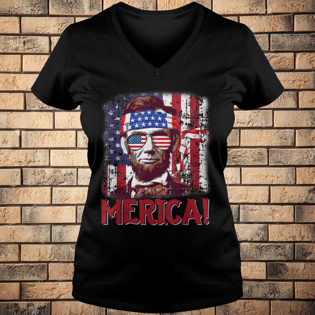 4th Of July Merica Abraham Lincoln American Flag