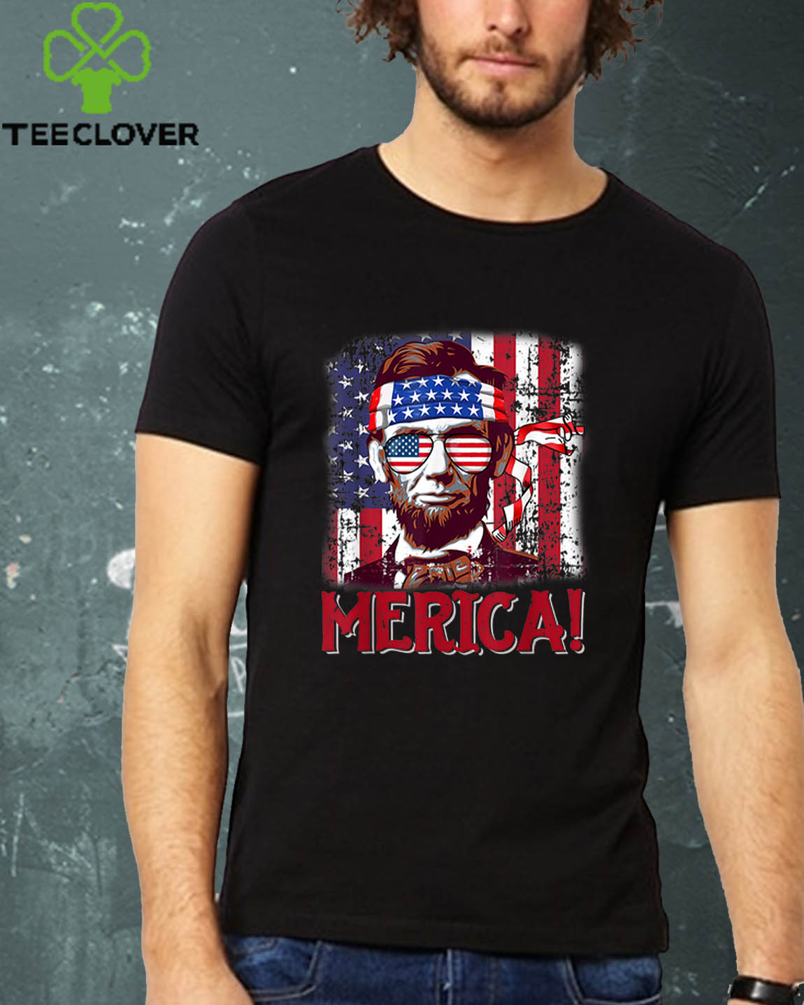 4th Of July Merica Abraham Lincoln American Flag