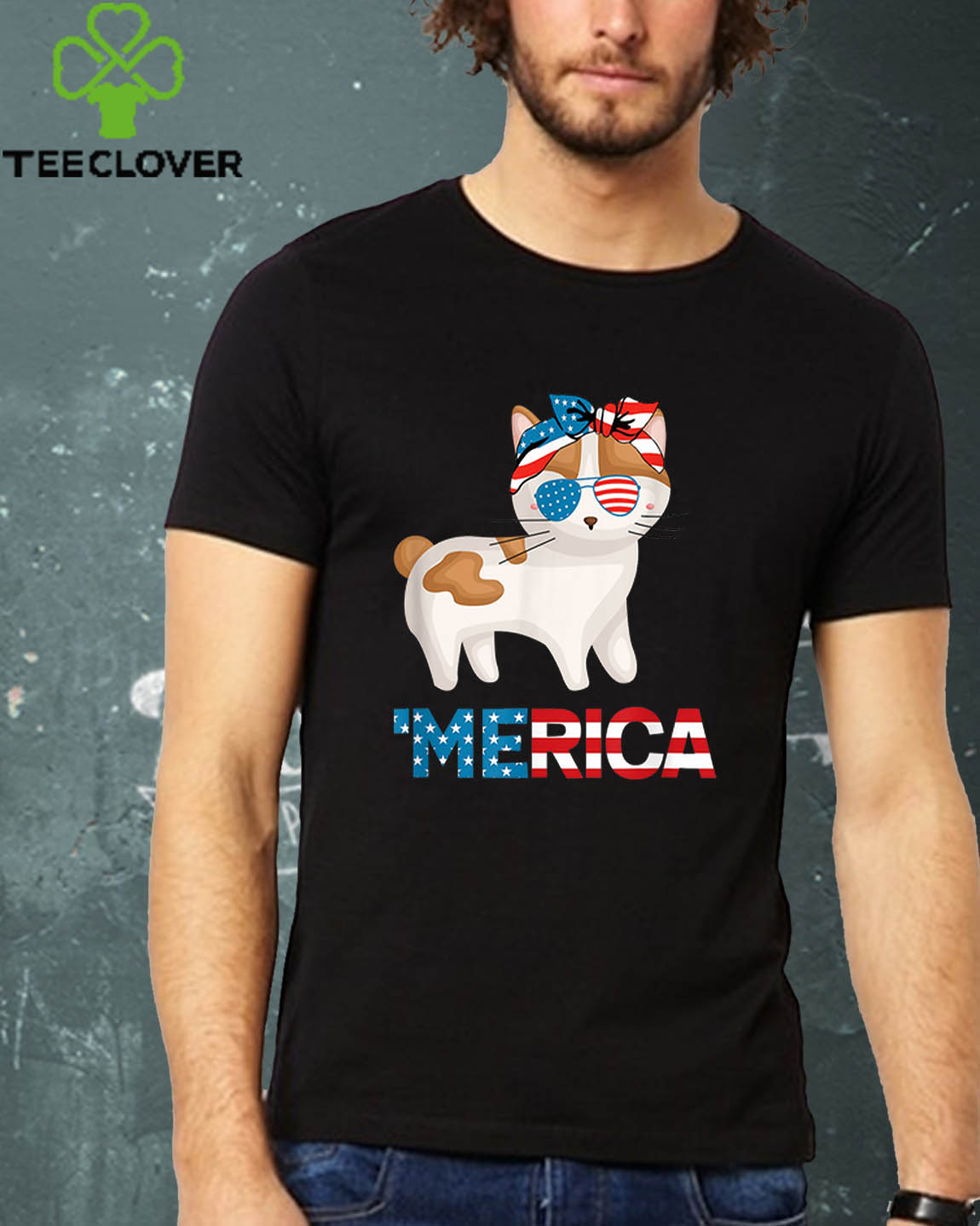 American Flag Japanese Bobtail Cat 4th Of July Cat