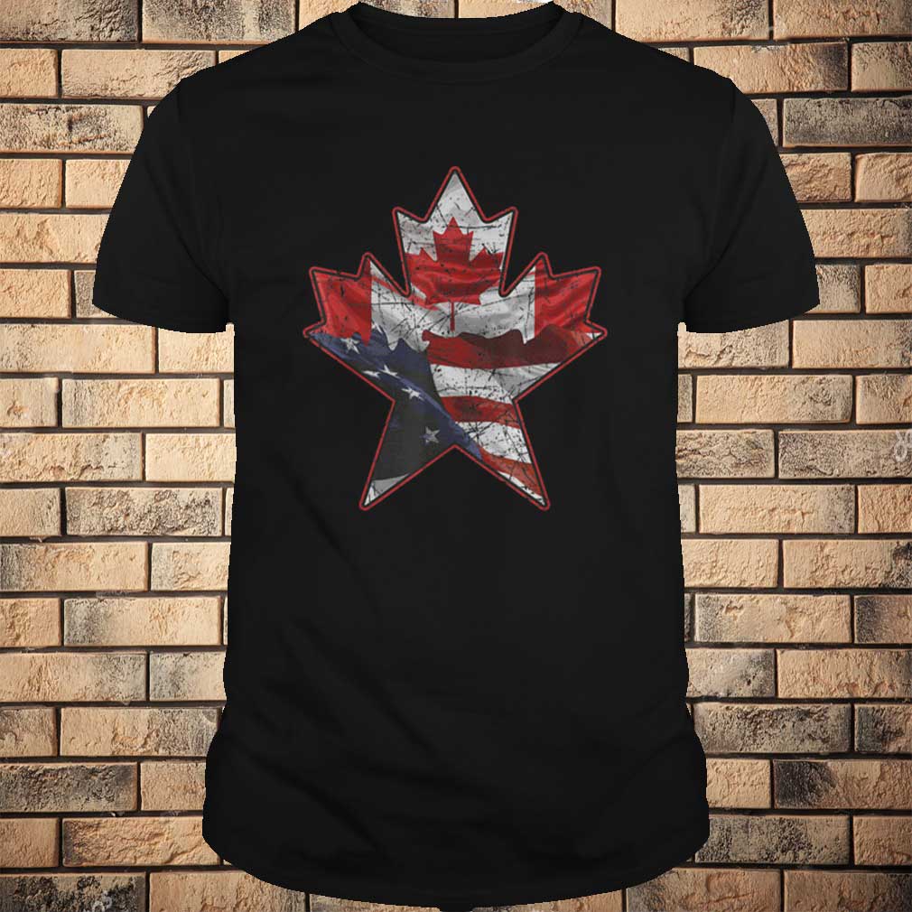 Awesome Canadian American Flag Useh Maple Leaf Gift