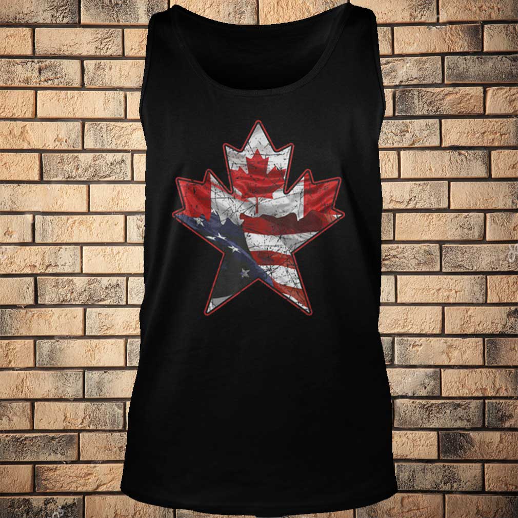 Awesome Canadian American Flag Useh Maple Leaf Gift
