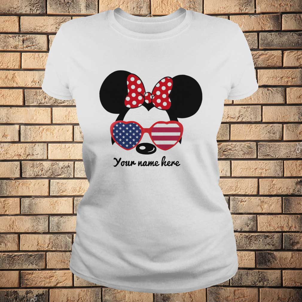 Disney Minnie 4th of July American Flag Personalized T-