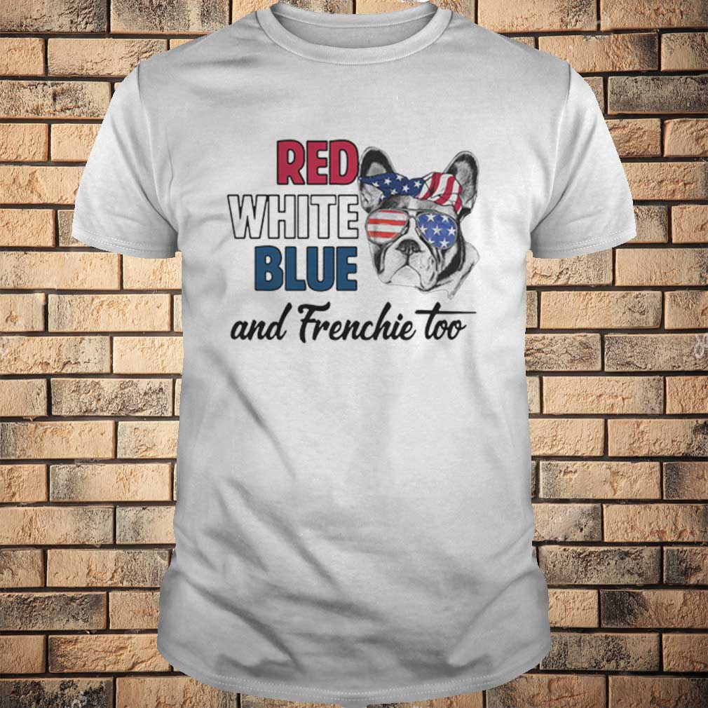 Pretty Red white blue and Frenchie too American flag