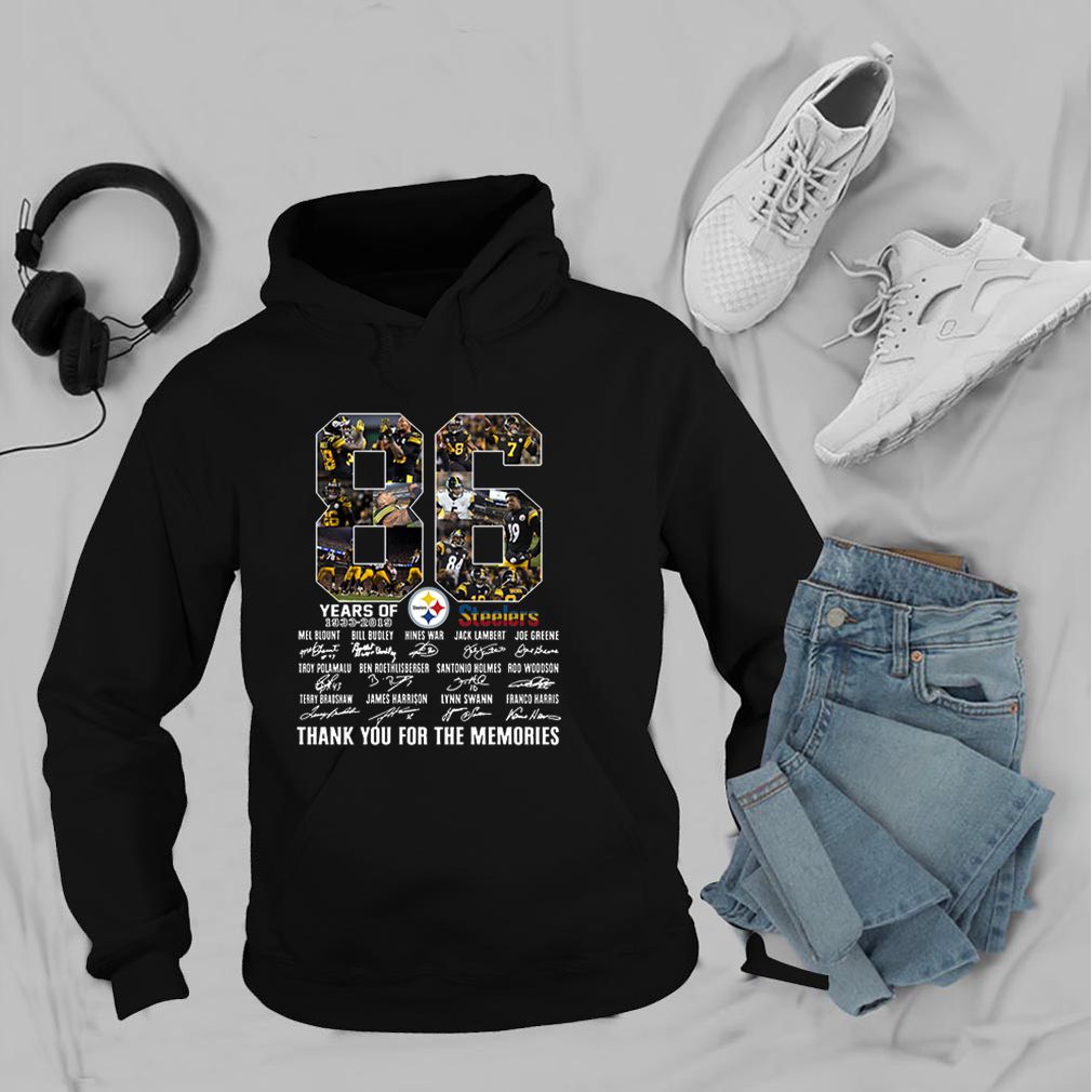 Awesome Pittsburgh Steelers 86th Anniversary 1933-2019 signatures hoodie, sweater, longsleeve, shirt v-neck, t-shirt