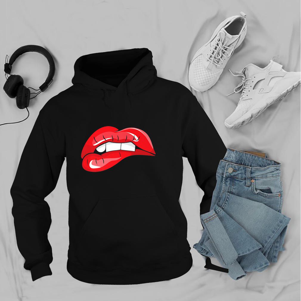 Biting Red Lips Naughty Lips hoodie, sweater, longsleeve, shirt v-neck, t-shirt