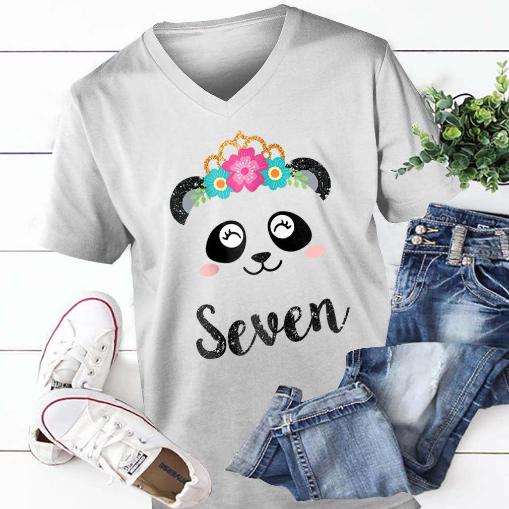 Panda Girl 7th Birthday Outfit, Kids Seventh Birthday hoodie, sweater, longsleeve, shirt v-neck, t-shirt