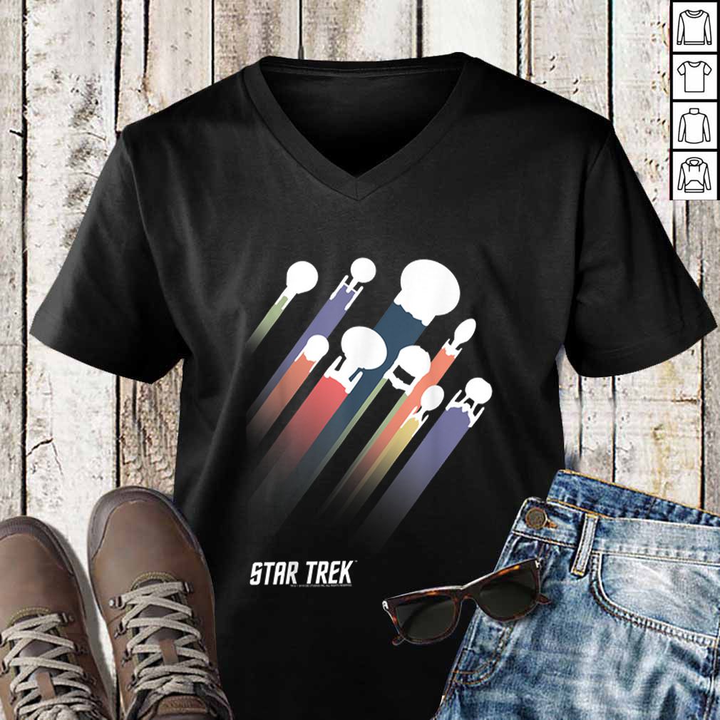 Pretty Star Trek Federation Ships Rainbow Stripe hoodie, sweater, longsleeve, shirt v-neck, t-shirt
