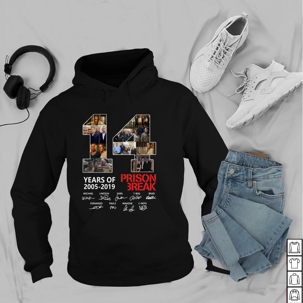 14 Years of Prison Break 2005-2019 signatures hoodie, sweater, longsleeve, shirt v-neck, t-shirt
