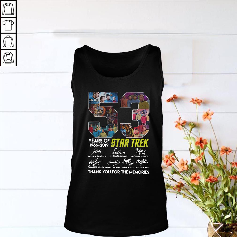 53 Years of Star Trek 1966-2019 thank you for the memories signatures shirt
