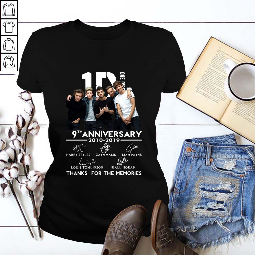 9th Anniversary One Direction 2010-2019 signatures hoodie, sweater, longsleeve, shirt v-neck, t-shirt