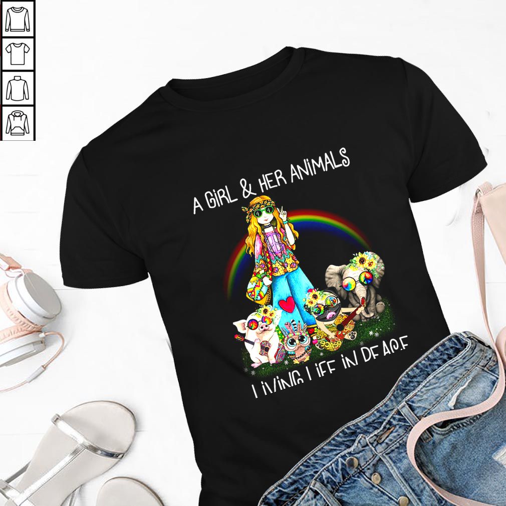 A Girl & her animals living life in peace T-Shirt