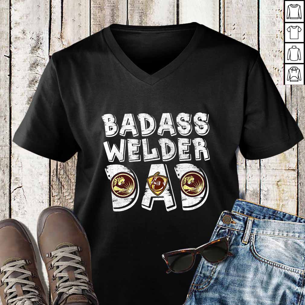 Mens Badass Welder Dad T-Shirt